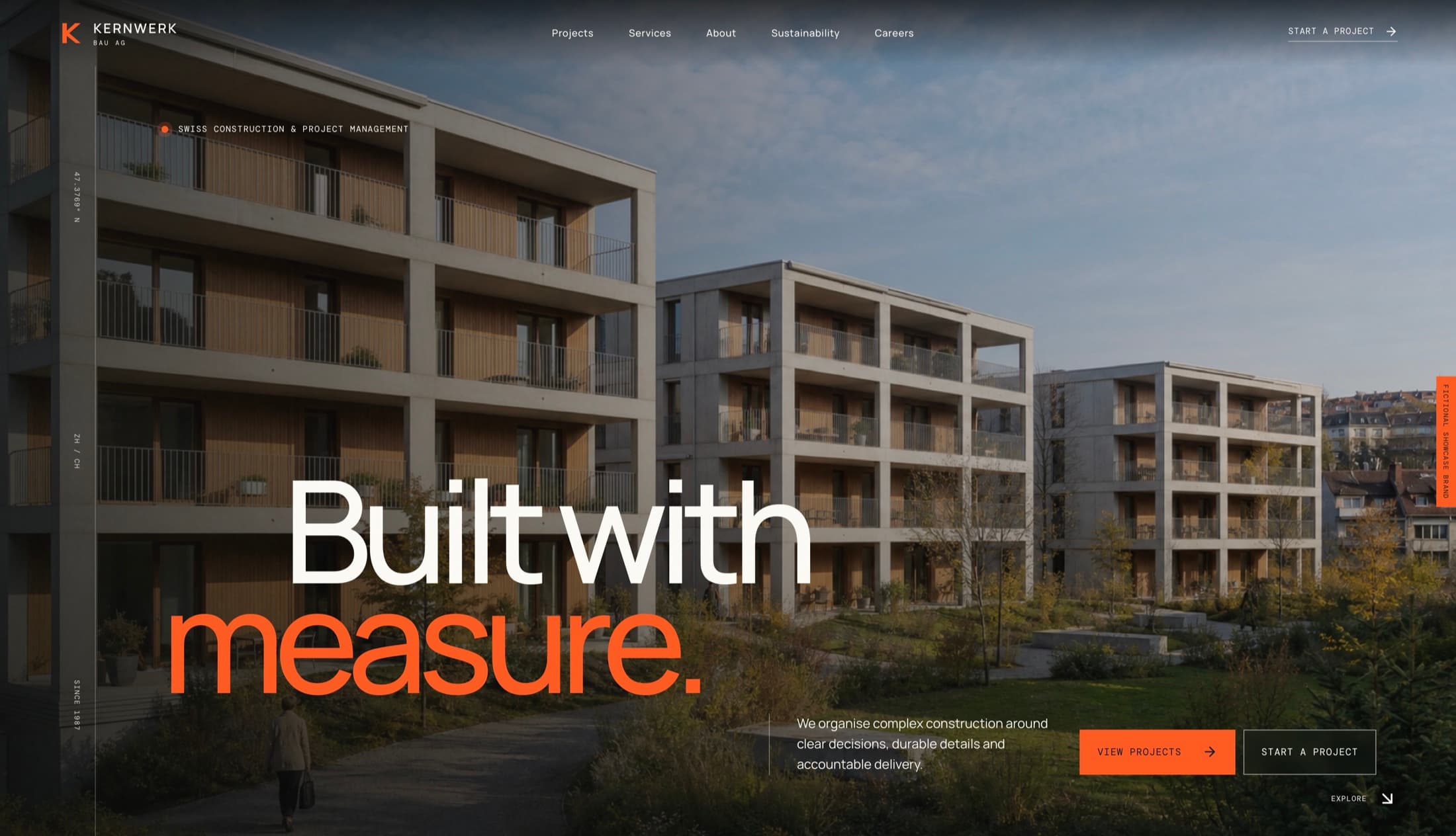 Kernwerk Bau AG website homepage