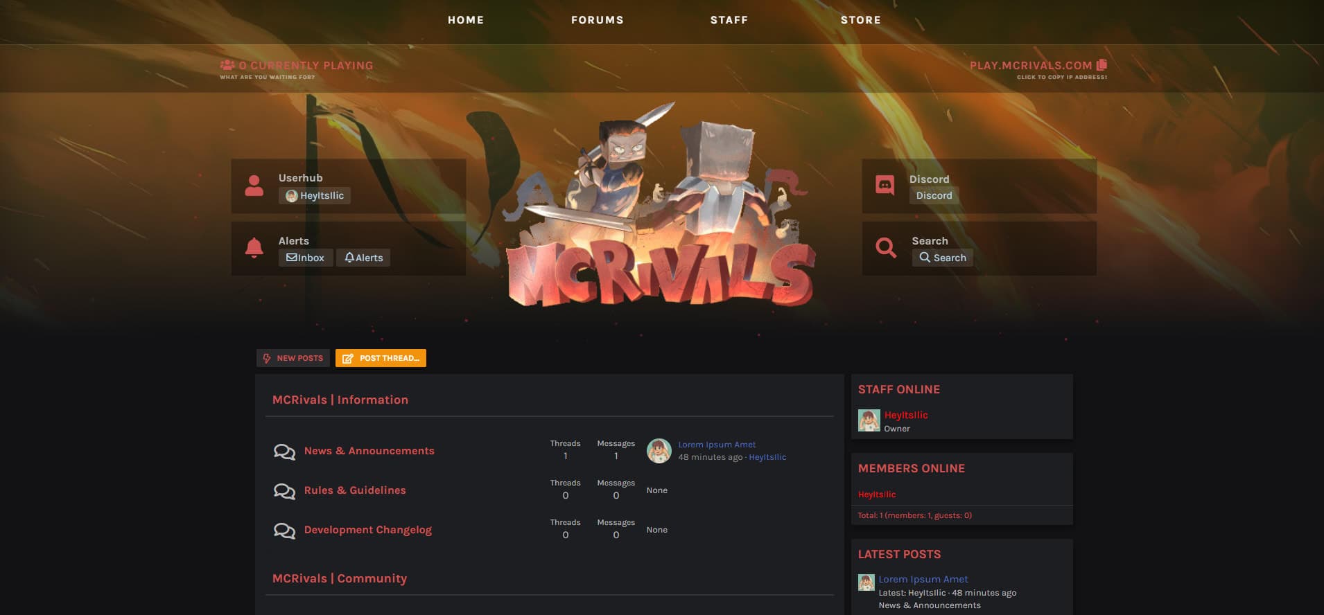 MCRivals — Forums